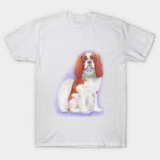 Cavalier King Charles Spaniel - Blenheim with a Bowtie T-Shirt